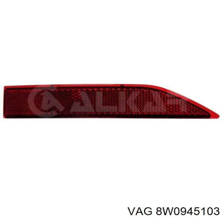 8W0945103B VAG Retrorrefletor (refletor) do pára-choque traseiro esquerdo