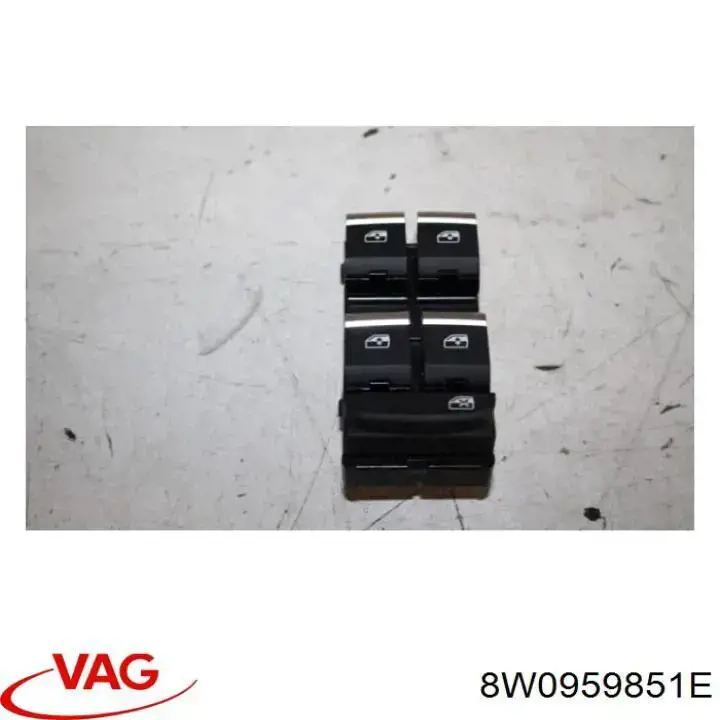 8W0959851E VAG Unidade de botões dianteira esquerda de controlo de elevador de vidro