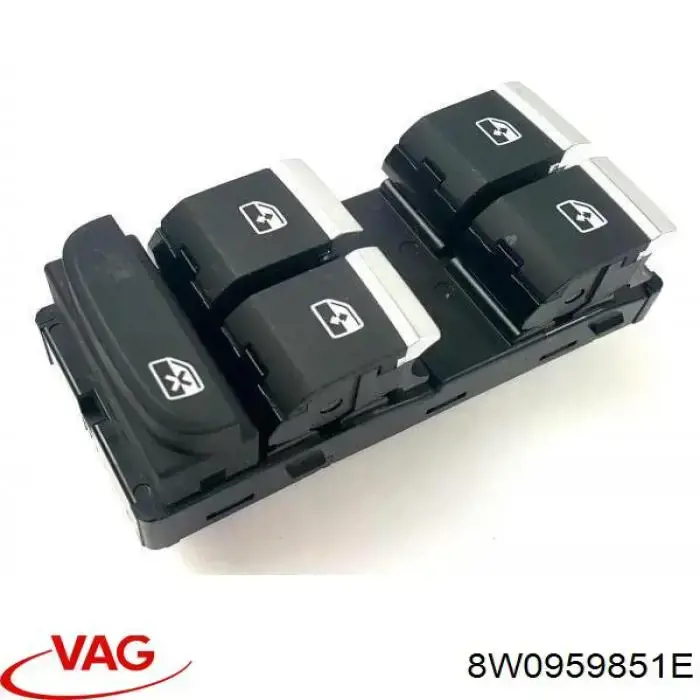 Unidade de botões dianteira esquerda de controlo de elevador de vidro VAG 8W0959851E preço, a partir de 45,31 USD