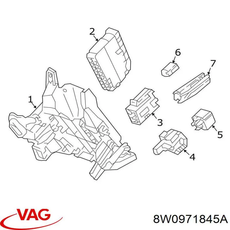Unidade de dispositivos de segurança VAG 8W0971845A preço, a partir de 36,90 USD