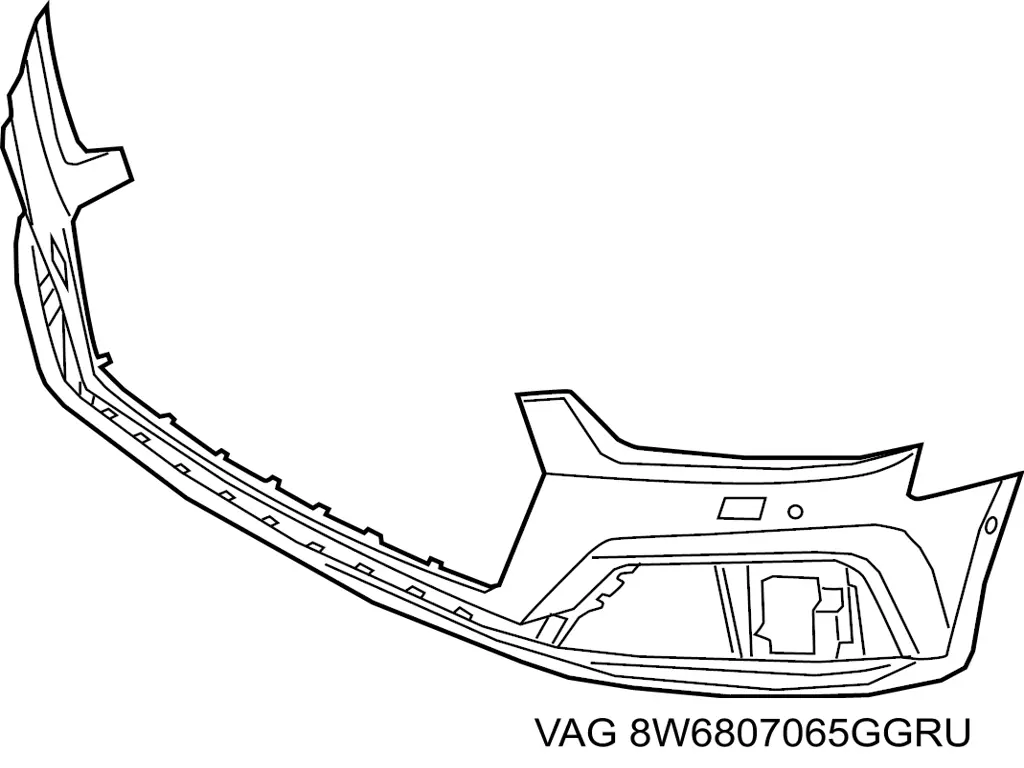 8W6807065GGRU VAG Pára-choque dianteiro