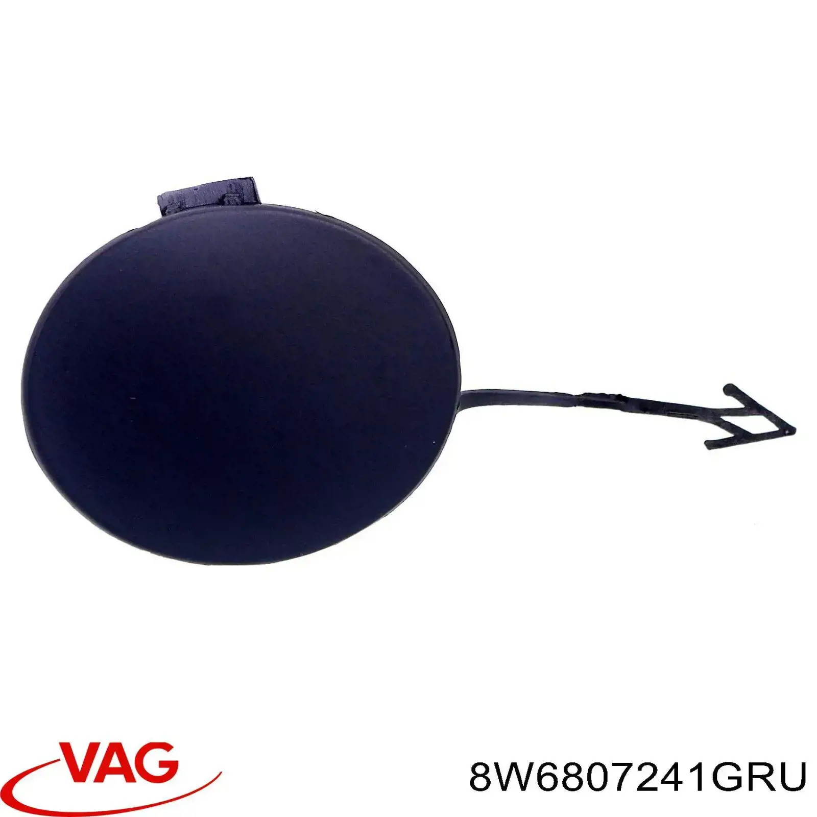 8W6807241GRU VAG Tampão dianteira do pára-choque do gancho de reboque