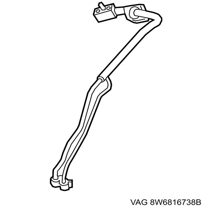 8W6816738B VAG Mangueira de aparelho de ar condicionado, desde o radiador até o vaporizador