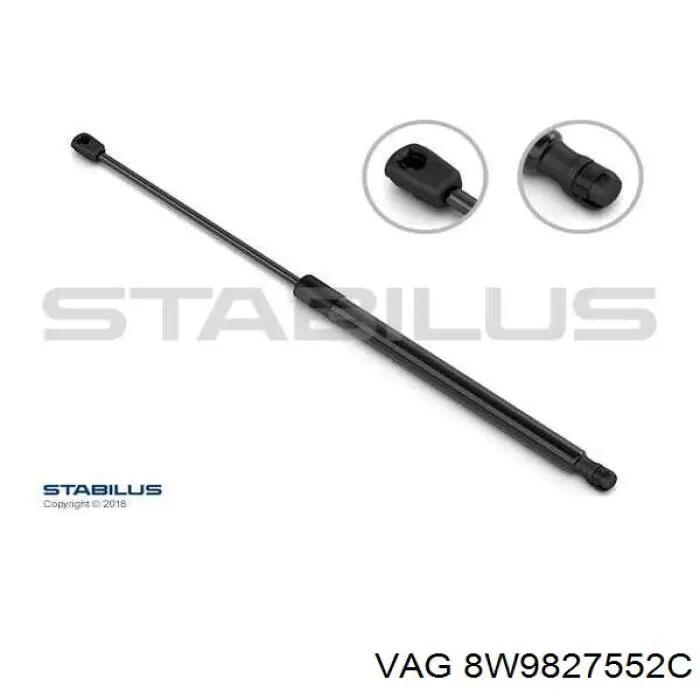8W9827552C VAG Amortecedor de tampa de porta-malas (de 3ª/5ª porta traseira)