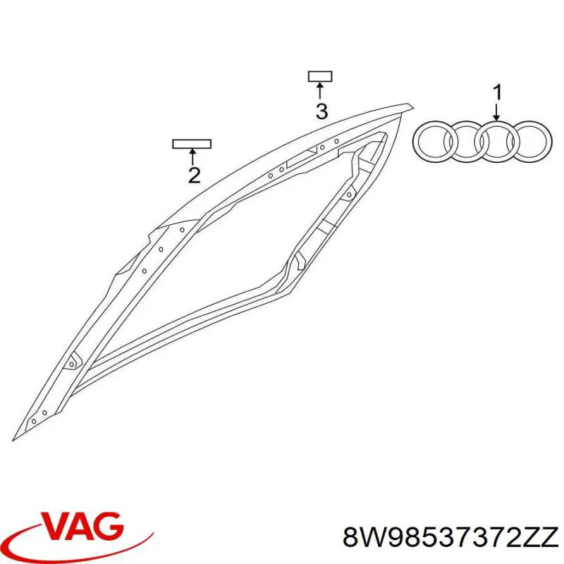  VAG 8W98537372ZZ preço, a partir de 61,32 USD