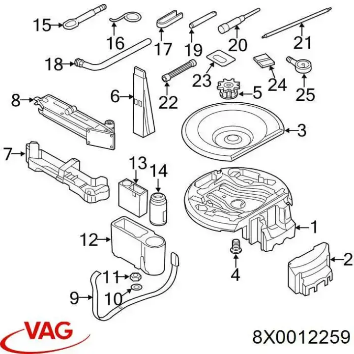  VAG 8X0012259 preço, a partir de 7,25 USD