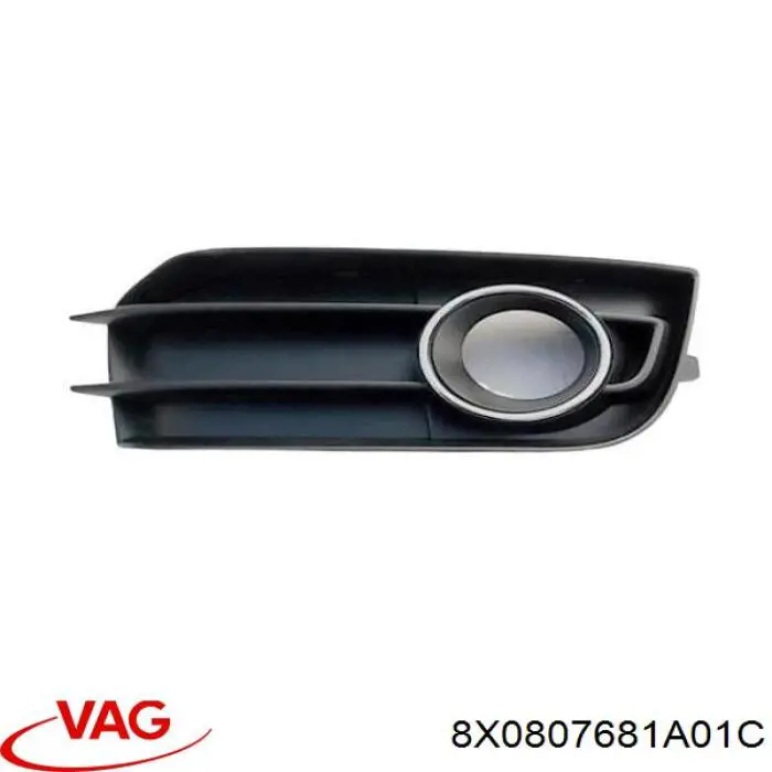 Compre 8X0807681A VAG Tampão (grelha) das luzes de nevoeiro do pára-choque dianteiro esquerdo