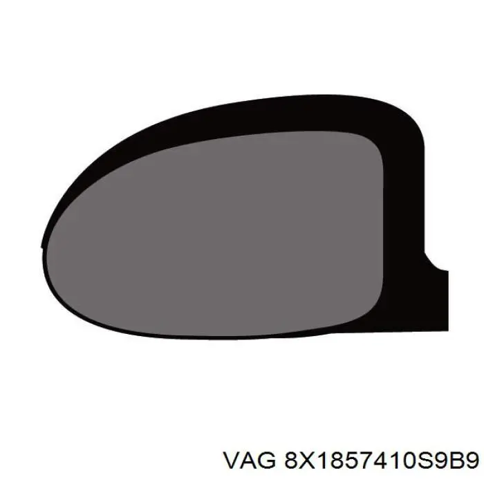 8X1857410S9B9 VAG Espelho de retrovisão direito