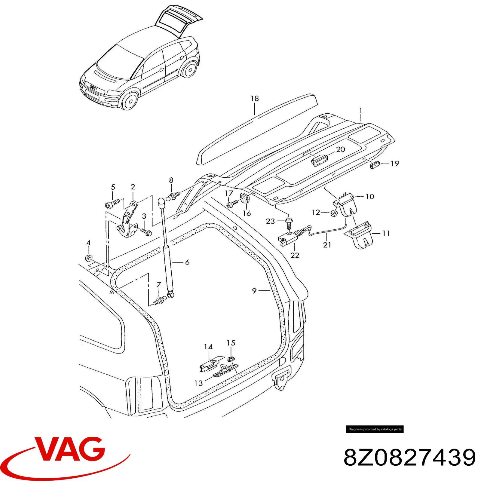  VAG 8Z0827439 preço, a partir de 6,99 USD