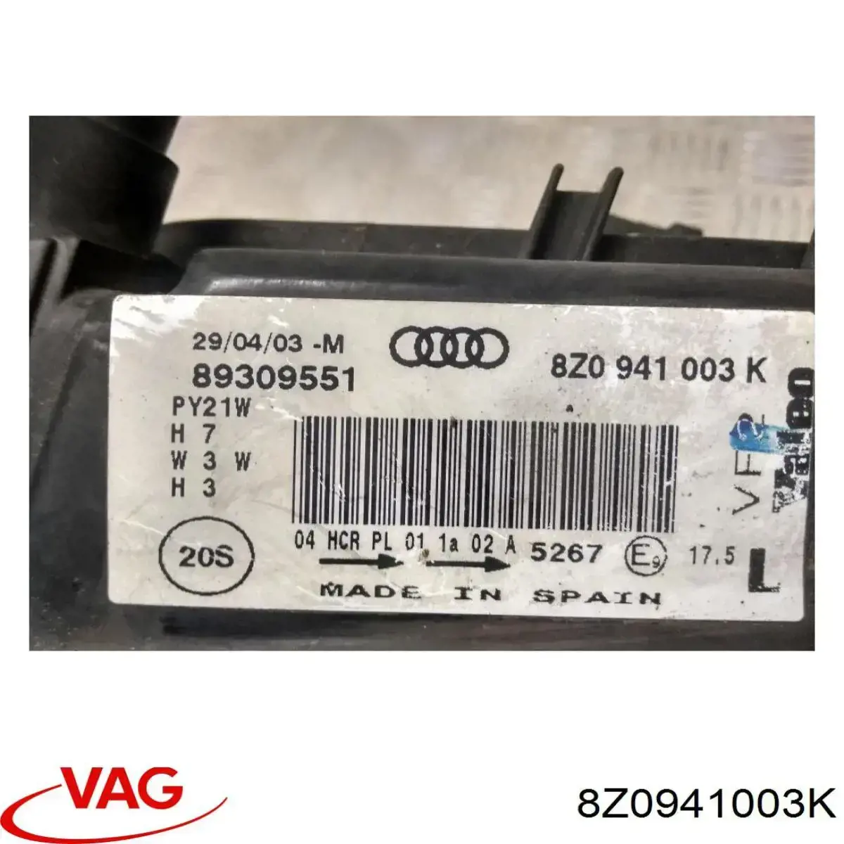 Compre 8Z0941003K VAG Luz esquerda