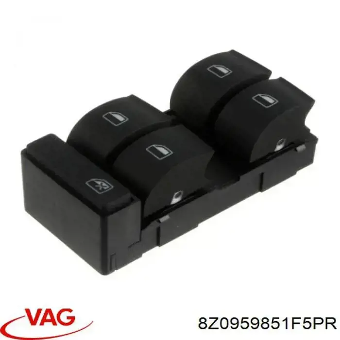 8Z0959851F5PR VAG Unidade de botões dianteira esquerda de controlo de elevador de vidro