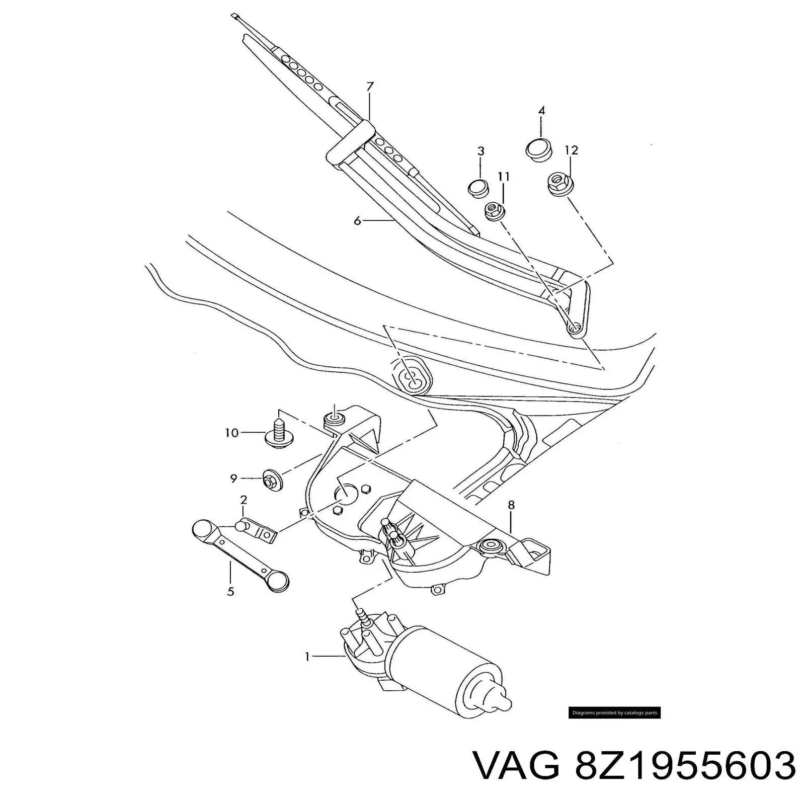 Trapézio de limpador pára-brisas VAG 8Z1955603 preço, a partir de  