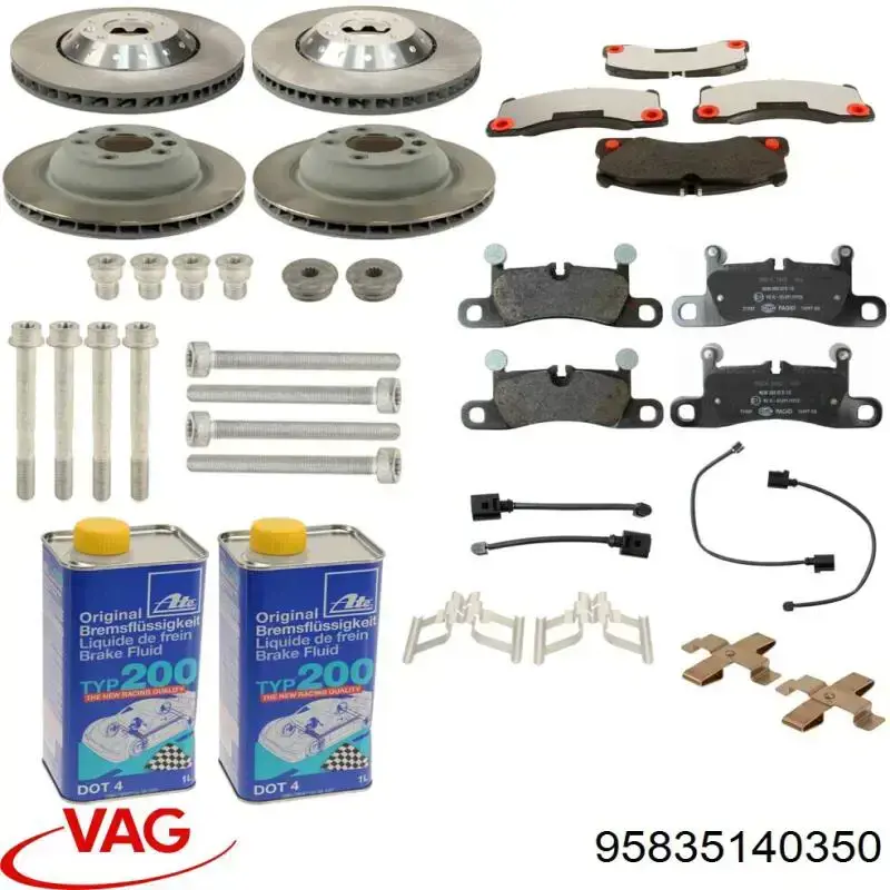 Disco do freio dianteiro VAG 95835140350 preço, a partir de 465,48 USD