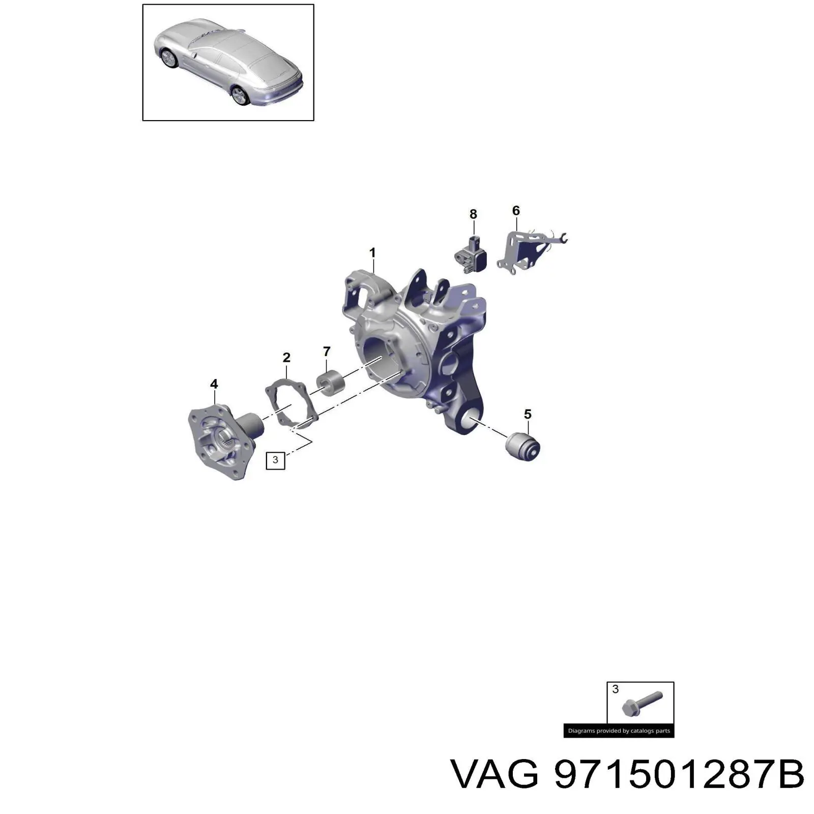 971501287D VAG Rolamento externo de cubo dianteiro/traseiro