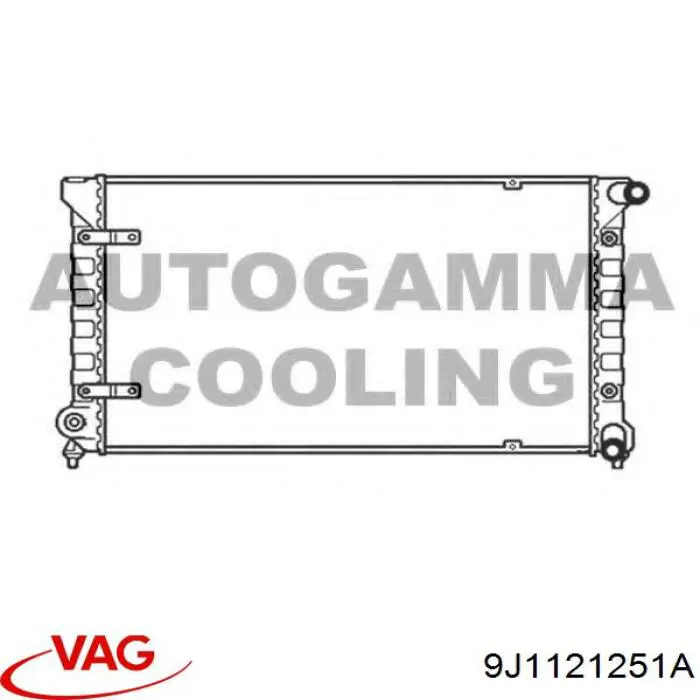 9J1121251A VAG Radiador esquerdo de esfriamento de motor
