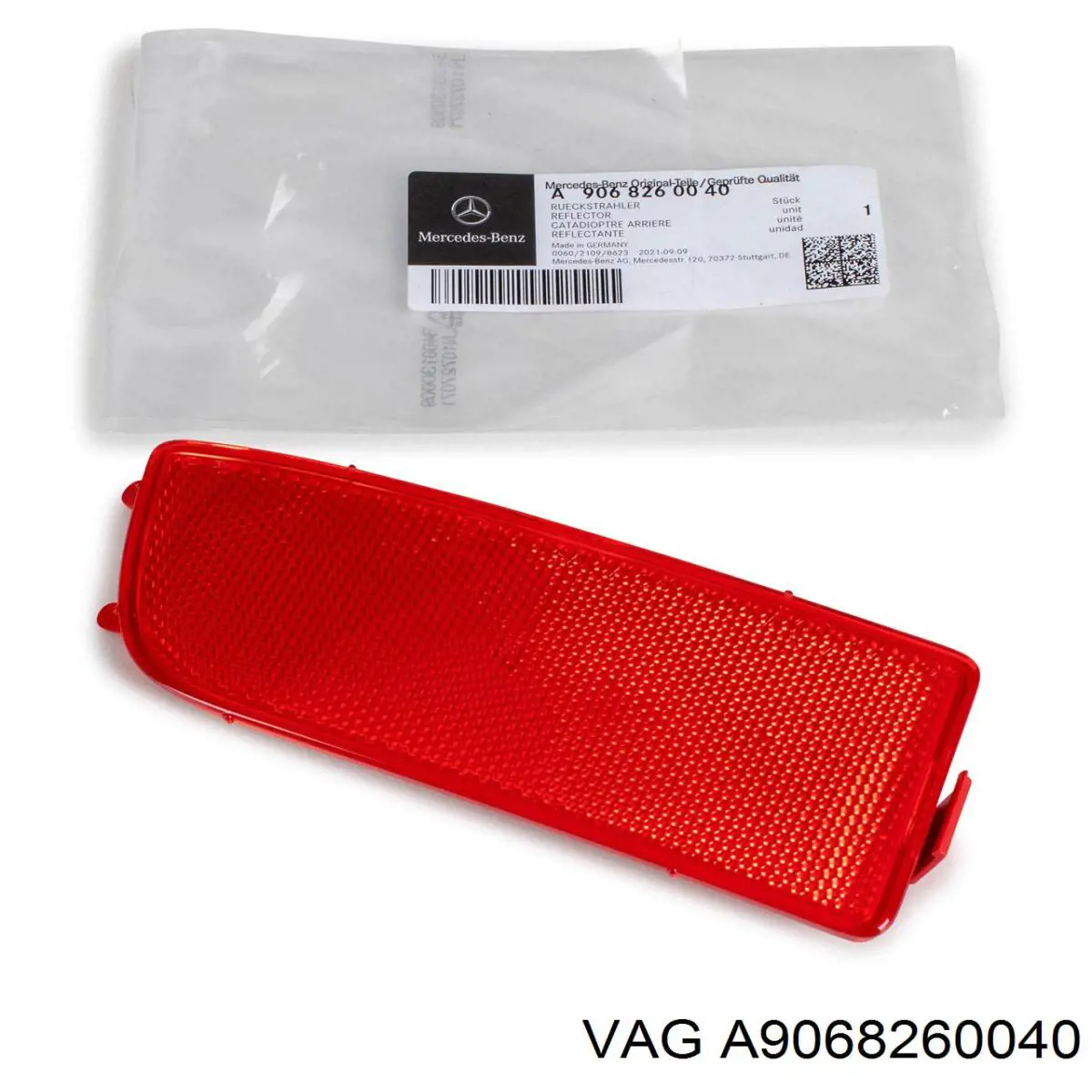Retrorrefletor (refletor) do pára-choque traseiro esquerdo VAG A9068260040 preço, a partir de 9,49 USD