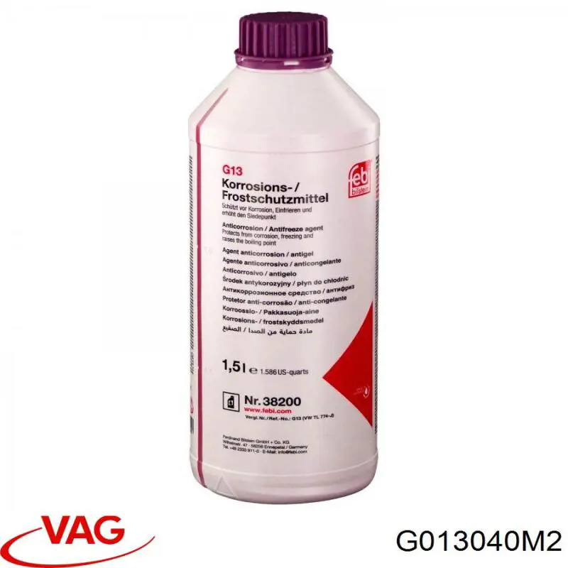 Fluido de esfriamento VAG G013040M2 preço, a partir de 9,06 USD