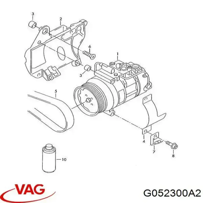 Óleo do compressor de aparelho de ar condicionado VAG G052300A2 preço, a partir de 15,83 USD