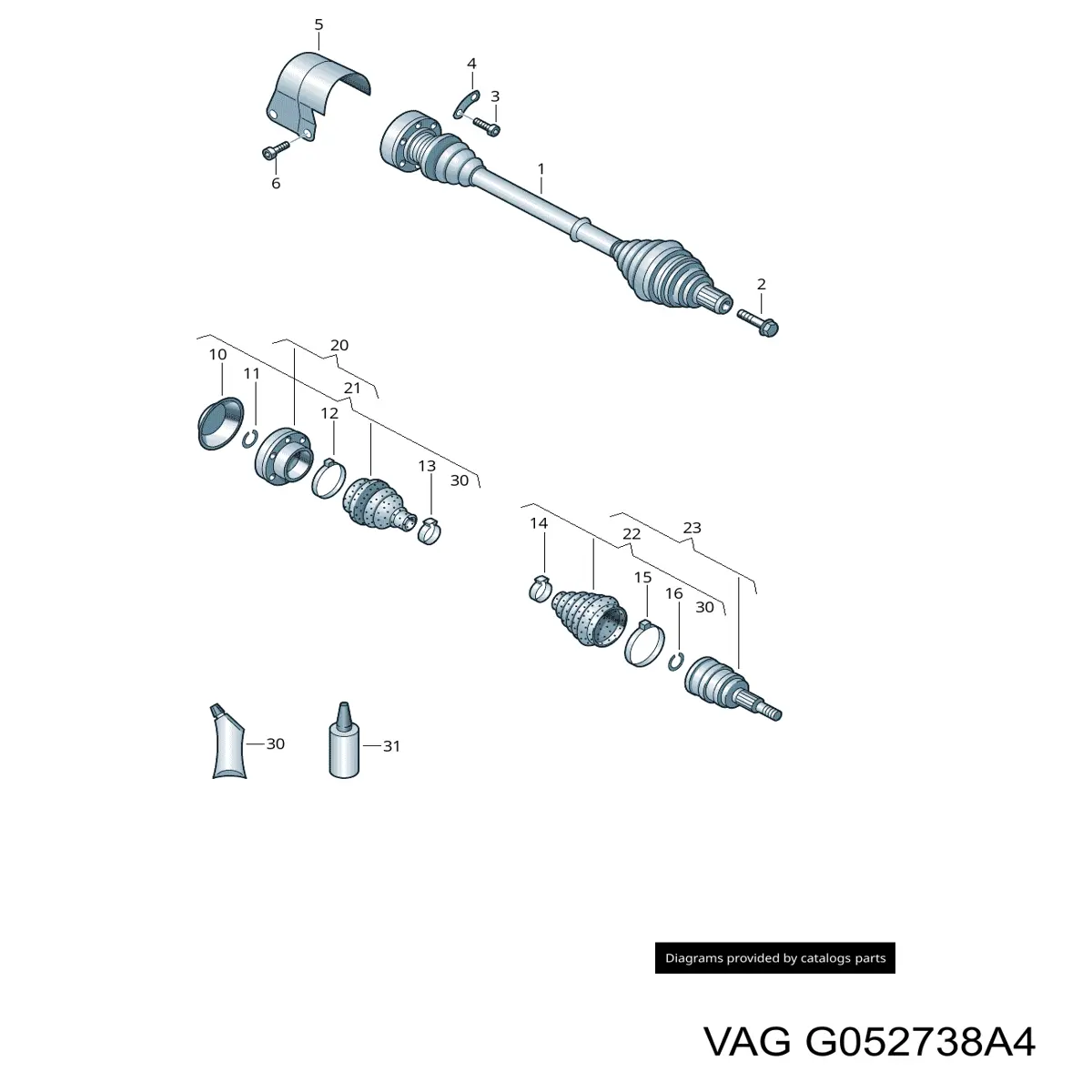 Lubrificante para os rolamentos e juntas homocinéticas VAG G052738A4 preço, a partir de 4,01 USD