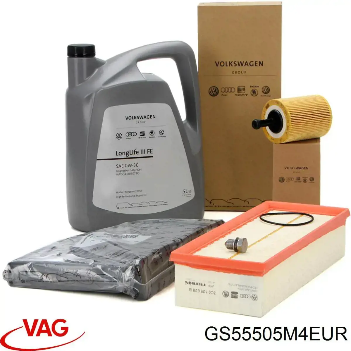 Óleo para motor VAG GS55505M4EUR preço, a partir de 43,53 USD