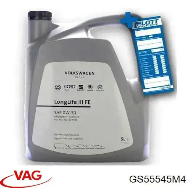Óleo para motor VAG GS55545M4 preço, a partir de 68,10 USD