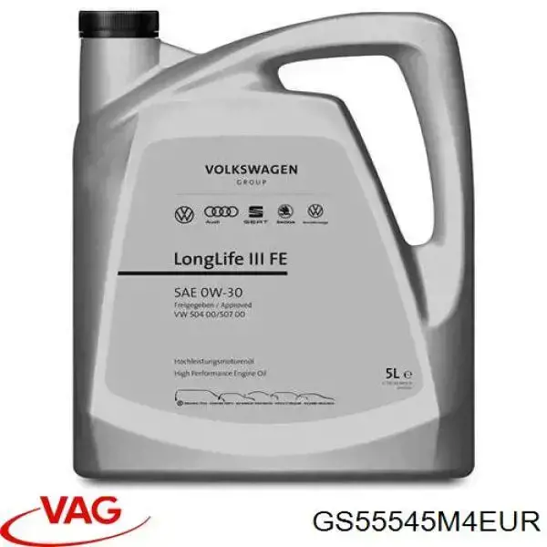 Óleo para motor VAG GS55545M4EUR preço, a partir de 114,23 USD