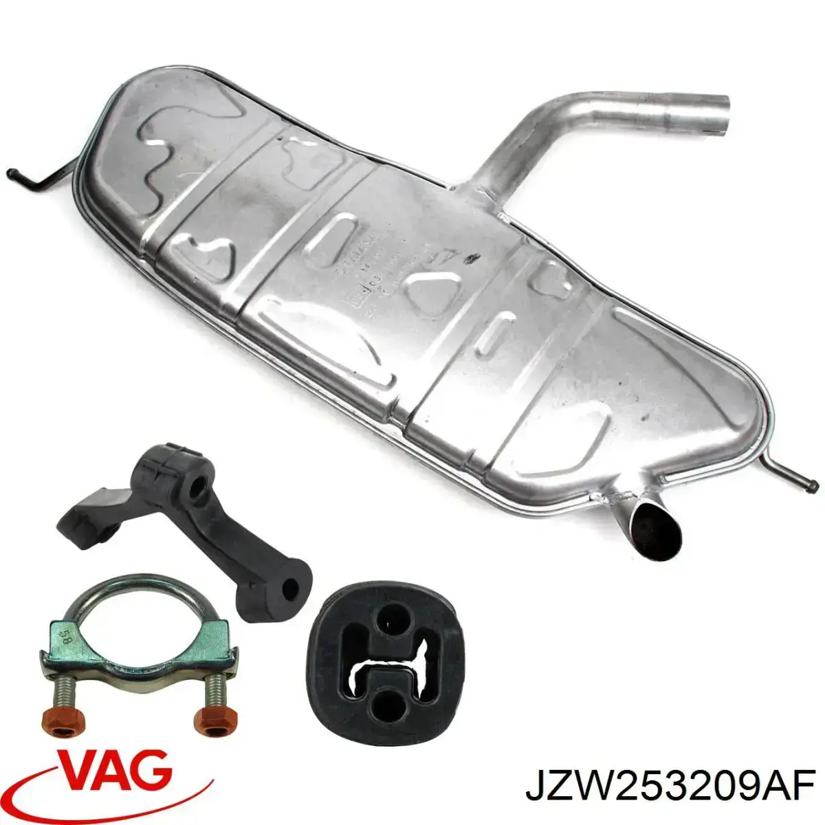 Compre JZW253209AF VAG Silenciador, parte central