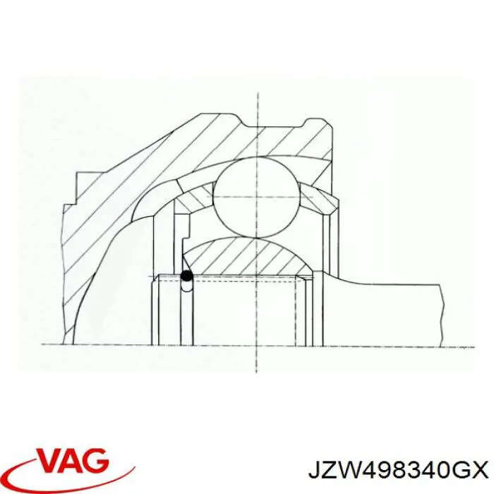 Junta homocinética externa dianteira VAG JZW498340GX preço, a partir de 50,30 USD
