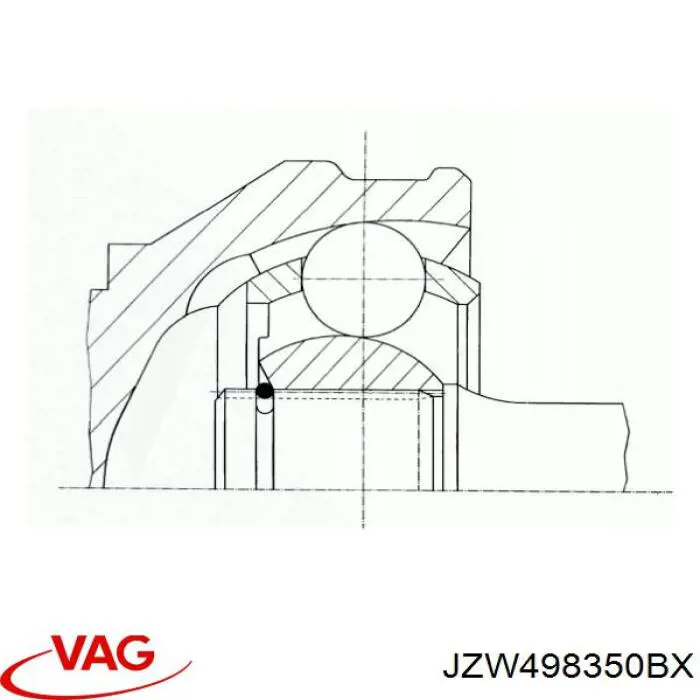 Junta homocinética interna traseira VAG JZW498350BX preço, a partir de 42,56 USD
