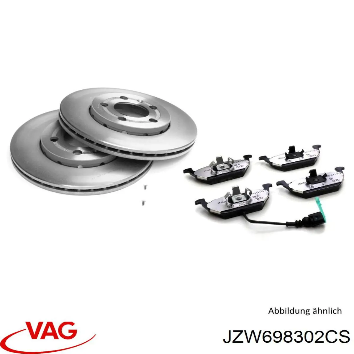 JZW698302CS VAG Kit de reparação dos freios dianteiros