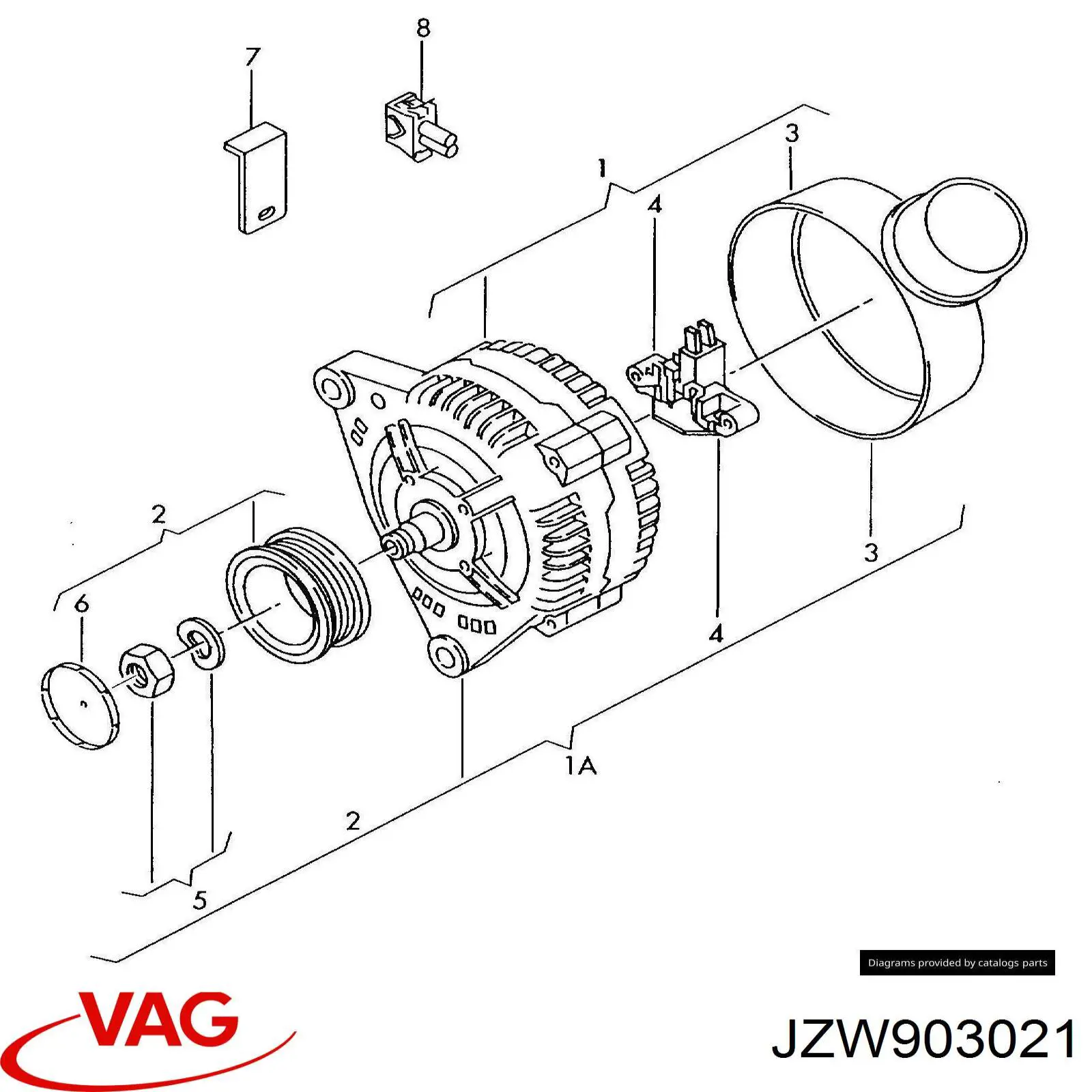 Gerador VAG JZW903021X preço, a partir de 86,27 USD