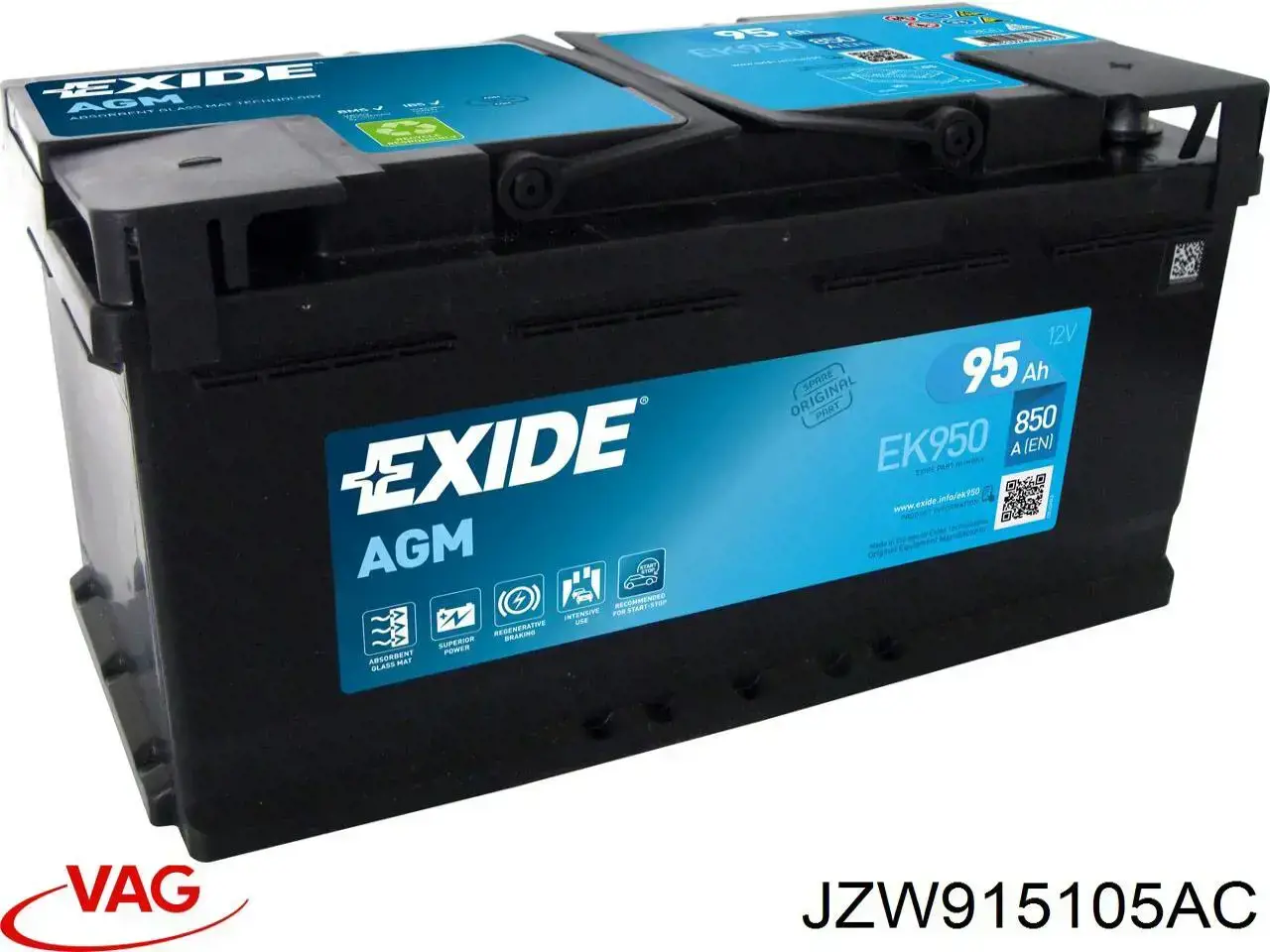 JZW915105AC VAG Bateria recarregável (PILHA)