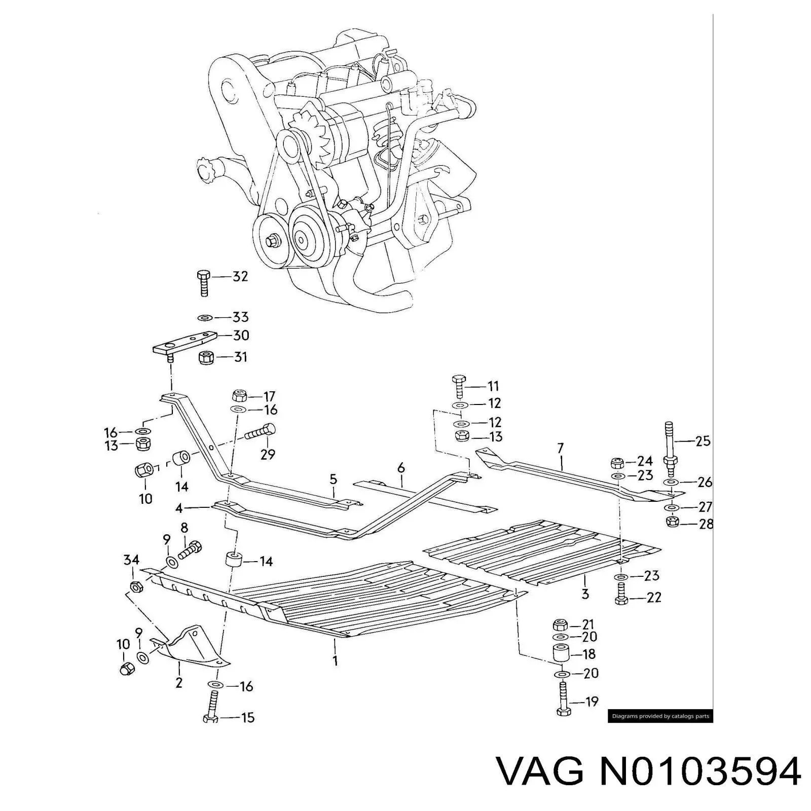  VAG N0103594 preço, a partir de 1,84 USD