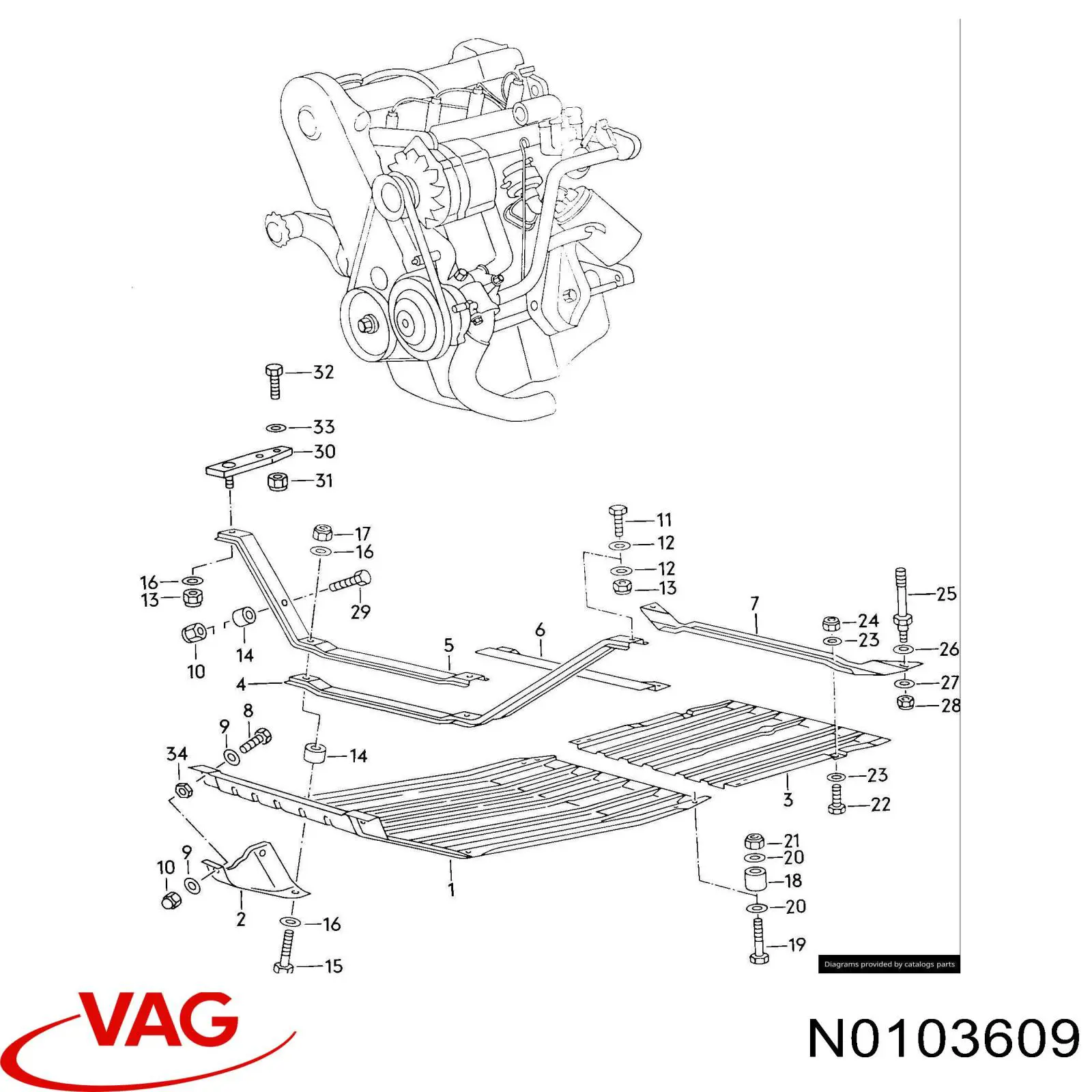  VAG N0103609 preço, a partir de  