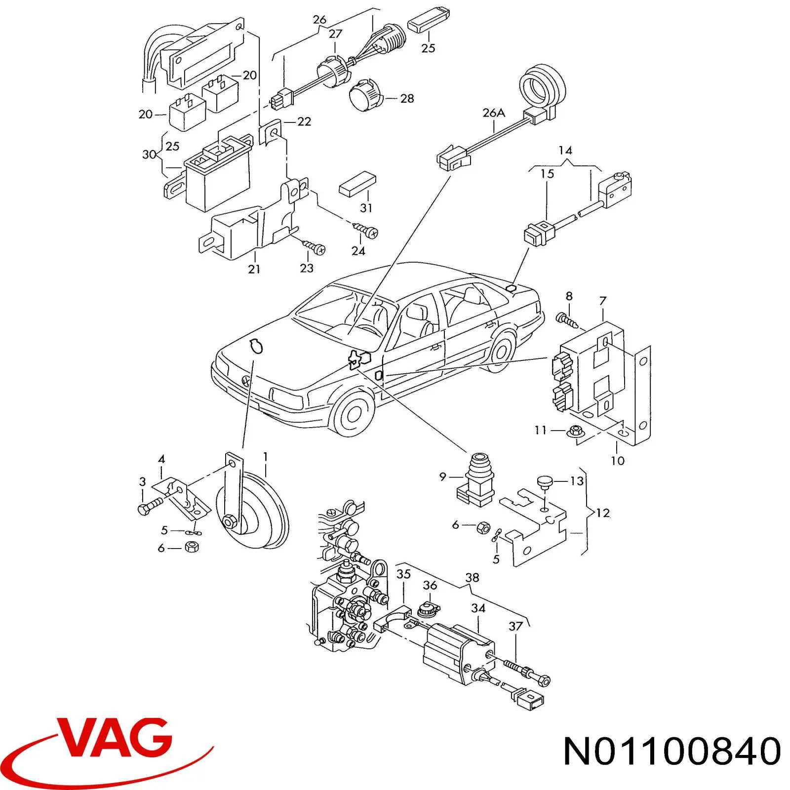 Porca de biela VAG N01100840 preço, a partir de 0,74 USD