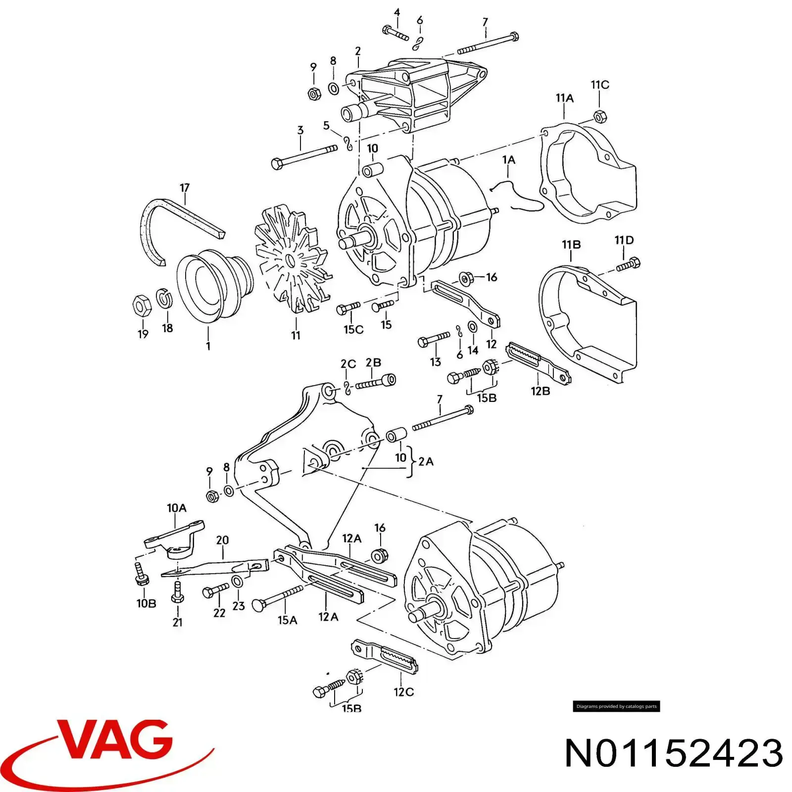  VAG N01152423 preço, a partir de 0,62 USD