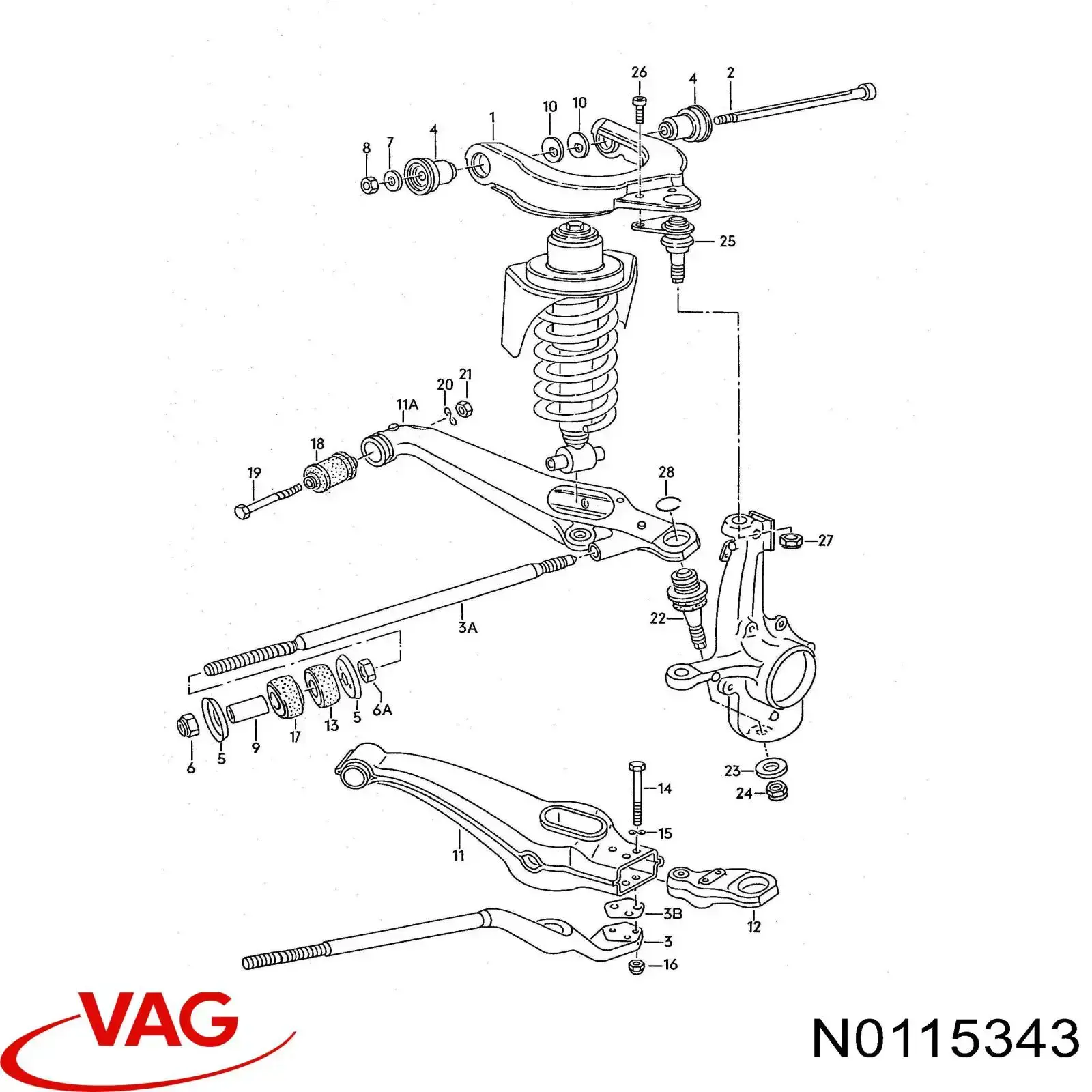  VAG N0115343 preço, a partir de  