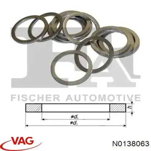 Anel de vedação, universal VAG N0138063 preço, a partir de 2,14 USD