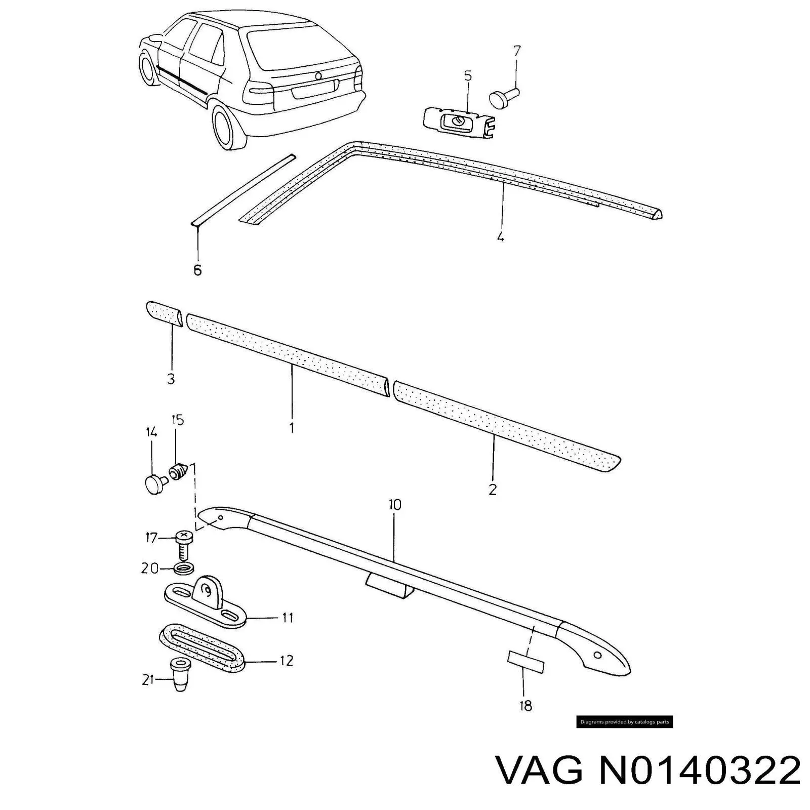 VAG N0140322 preço, a partir de 0,04 USD