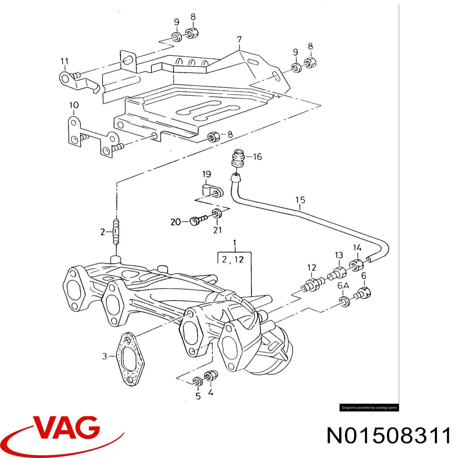 N01508311 VAG Parafuso (porca) de fixação