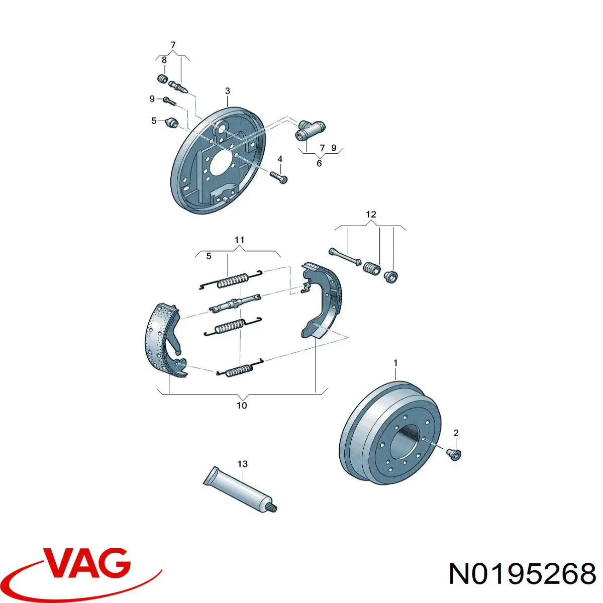  VAG N0195268 preço, a partir de 2,57 USD