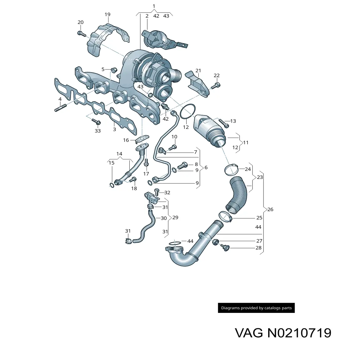 N0210719 VAG Válvula de derivação de combustível (parafuso banjo)