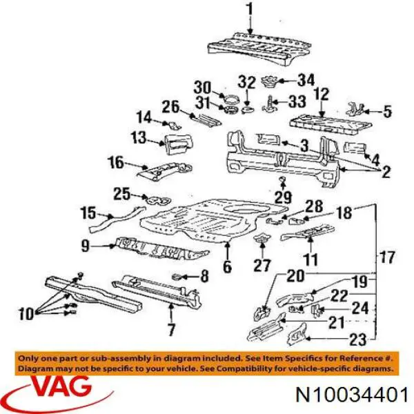 Tampão de orifício para o macaco (tampão de acesso) VAG N10034401 preço, a partir de 1,38 USD