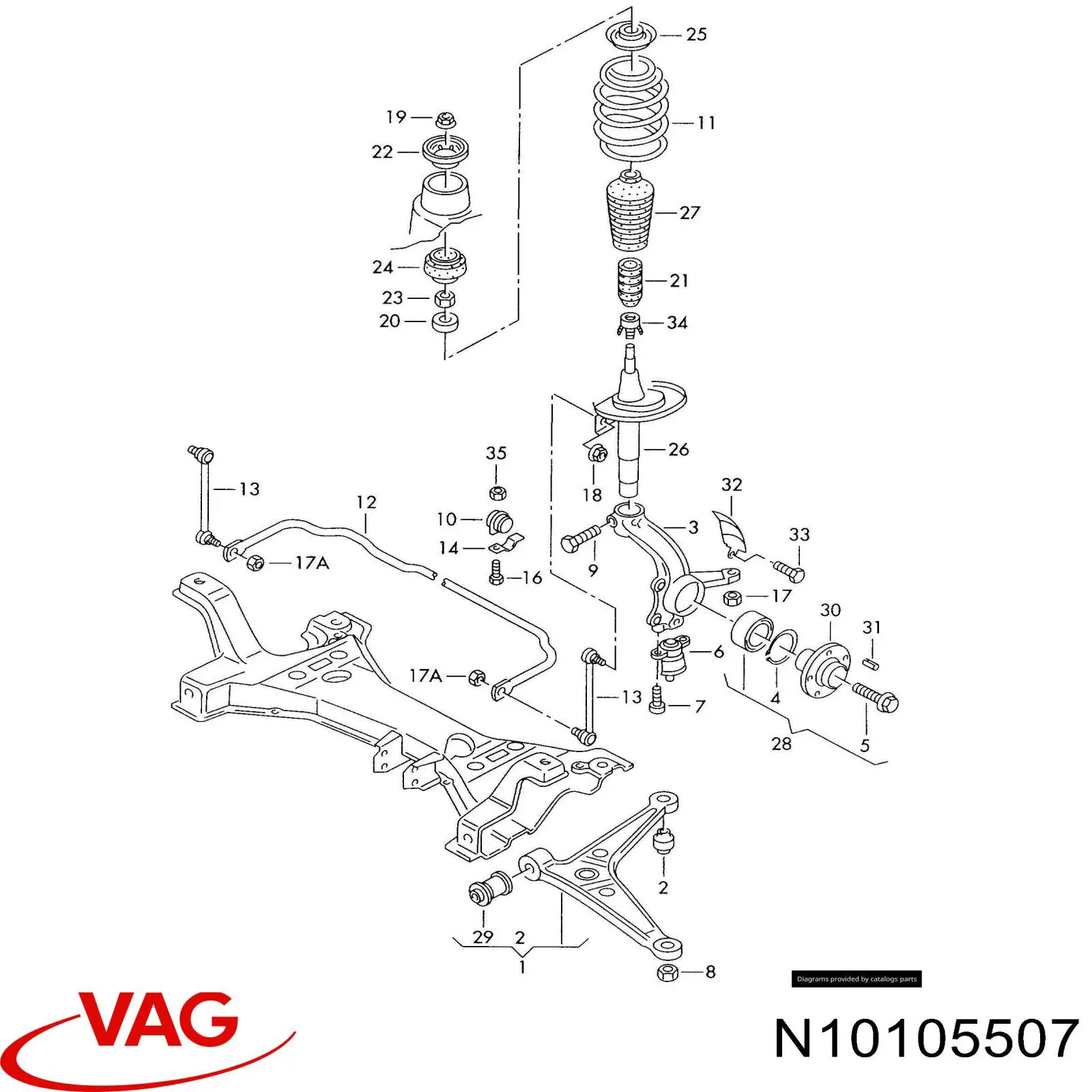  VAG N10105507 preço, a partir de 8,07 USD