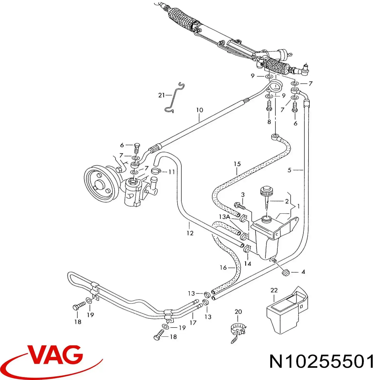 Braçadeira de aperto metálica, universal VAG N10255501 preço, a partir de 2,07 USD