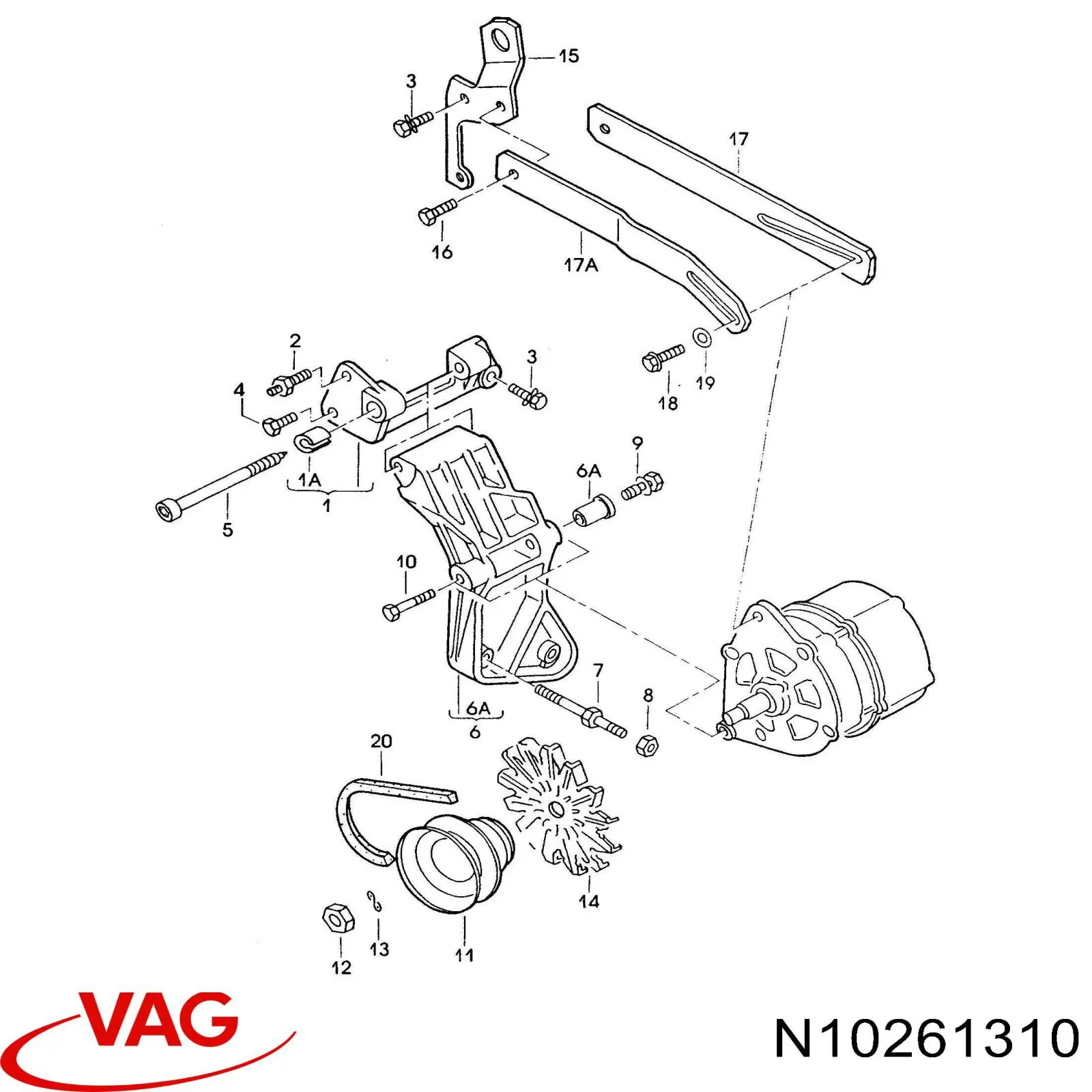 Correia do mecanismo de distribuição de gás, kit VAG N10261310 preço, a partir de 149,33 USD