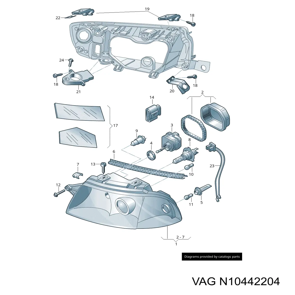 Parafuso (porca) de fixação VAG N10442204 preço, a partir de 2,29 USD