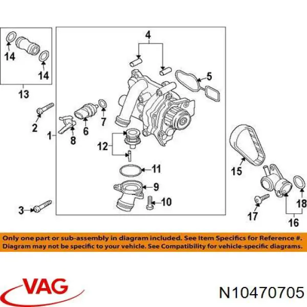  VAG N10470705 preço, a partir de 2,55 USD
