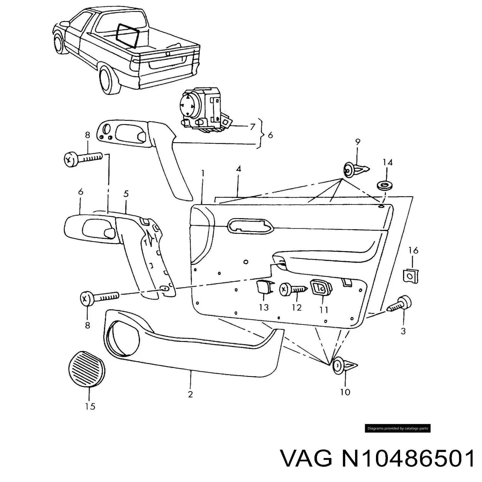  VAG N10486501 preço, a partir de 1,03 USD