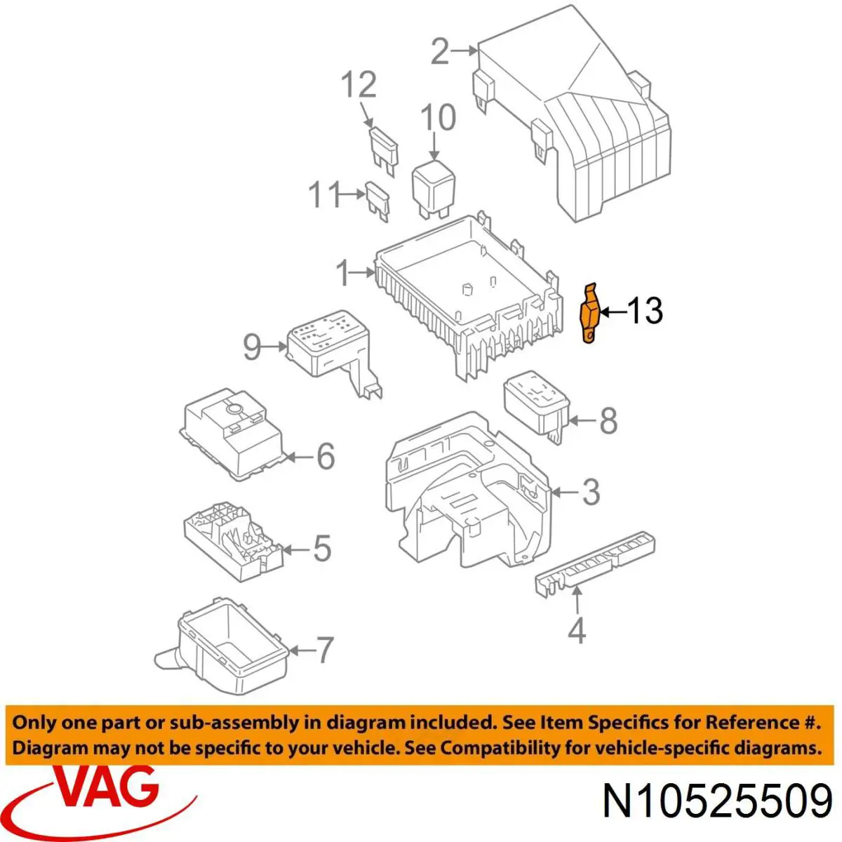 Compre N10525509 VAG Dispositivo de segurança